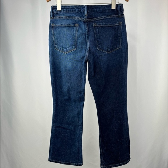 Frame Le Crop Two Toned Mini Bootcut Jeans in Blue Size 28 - Picture 4 of 8